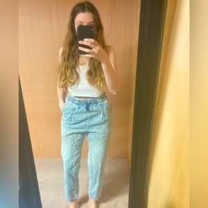 Vintage Acid Wash Denim Joggers